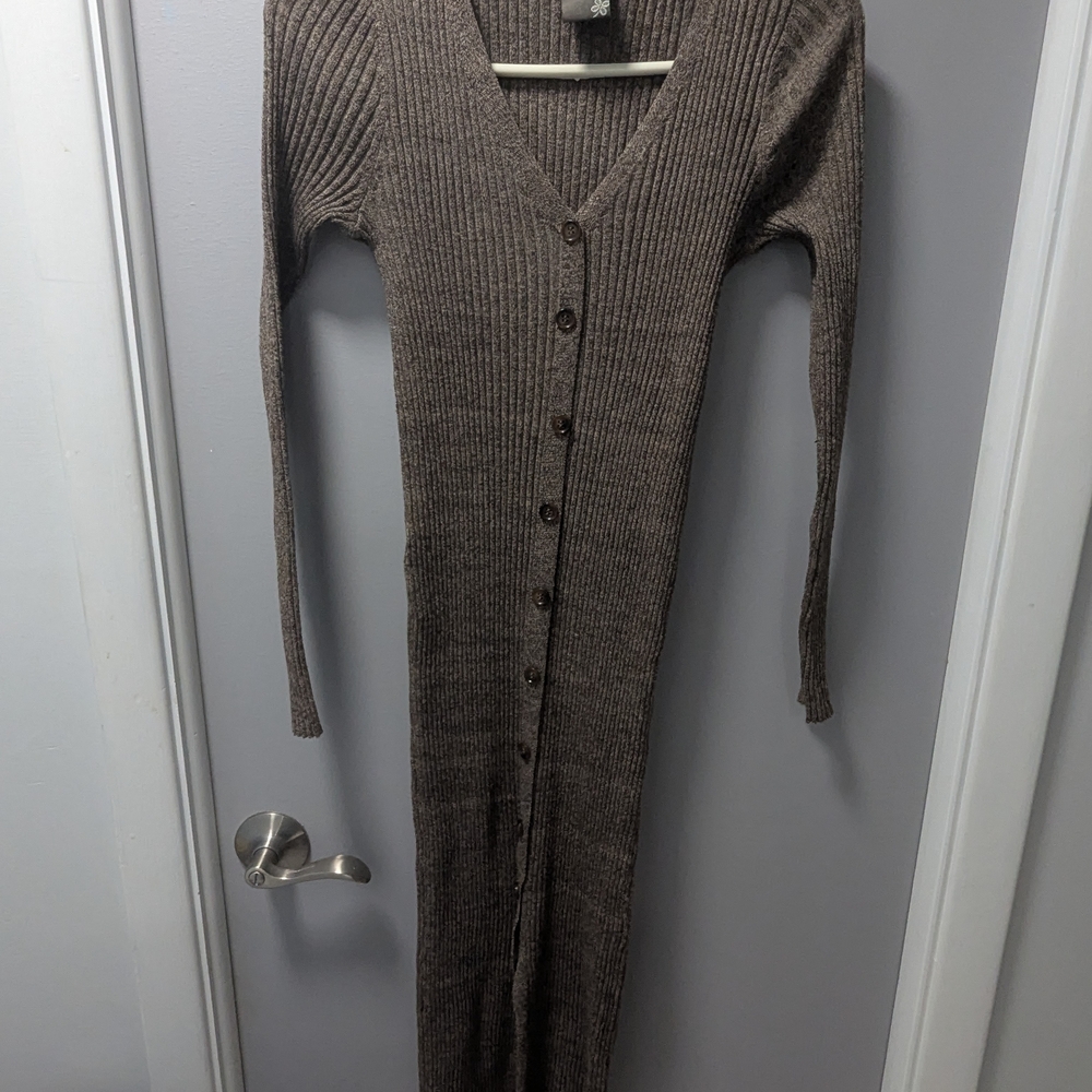 Taylor Charcoal Ribbed V-Neck Top
